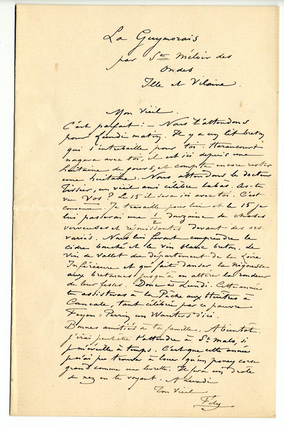 Illustration de la lettre