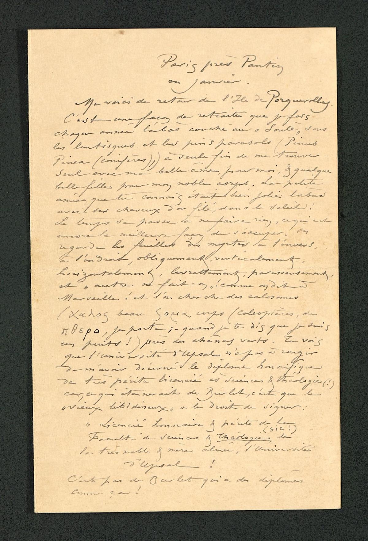 Illustration de la lettre