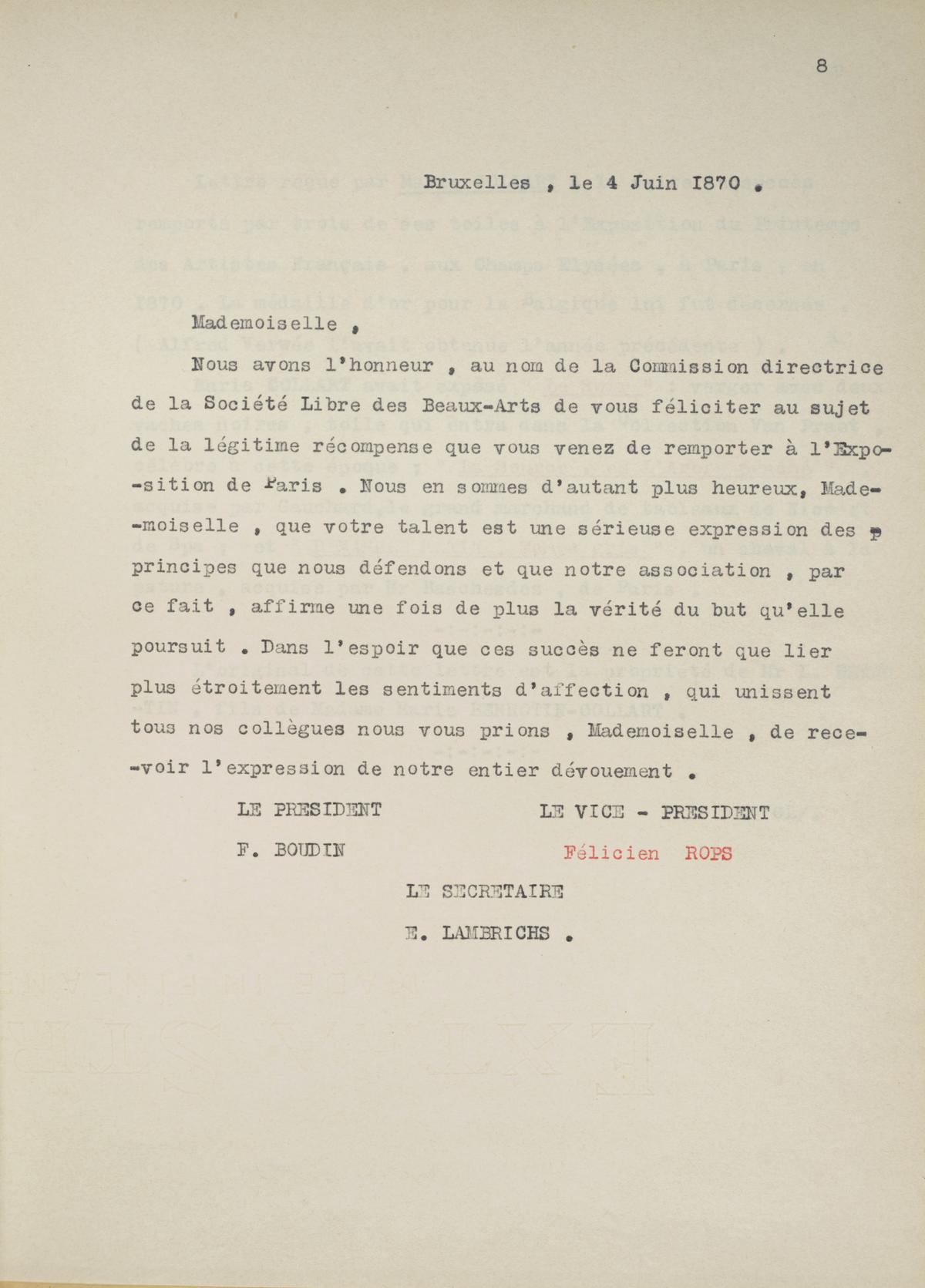 Illustration de la lettre