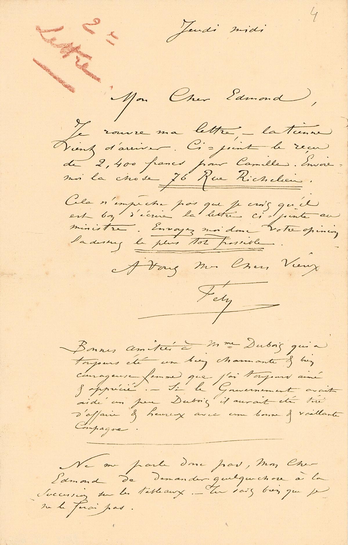 Illustration de la lettre