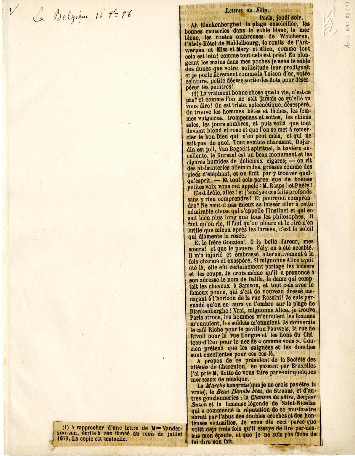 Illustration de la lettre