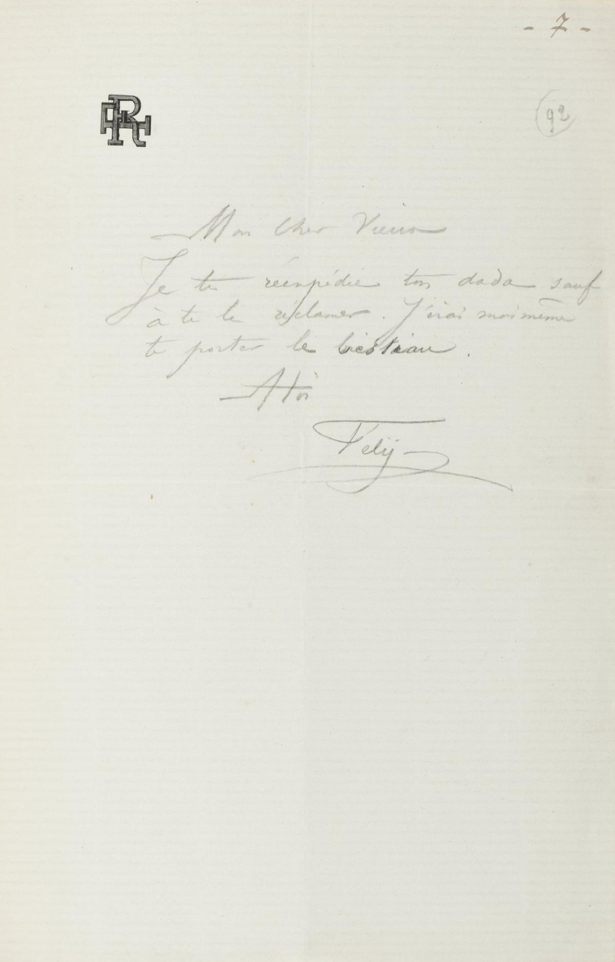 Illustration de la lettre