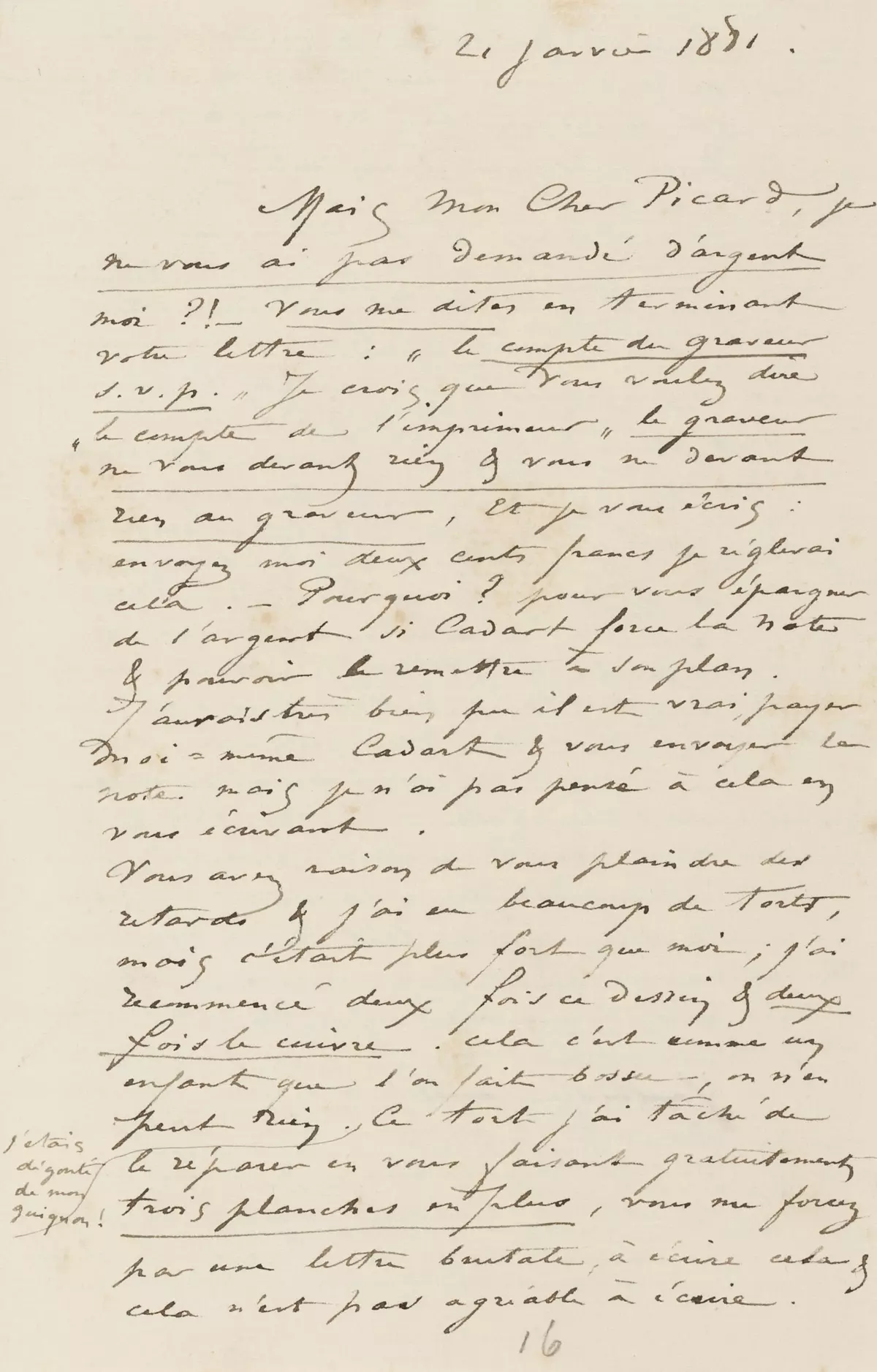 Illustration de la lettre