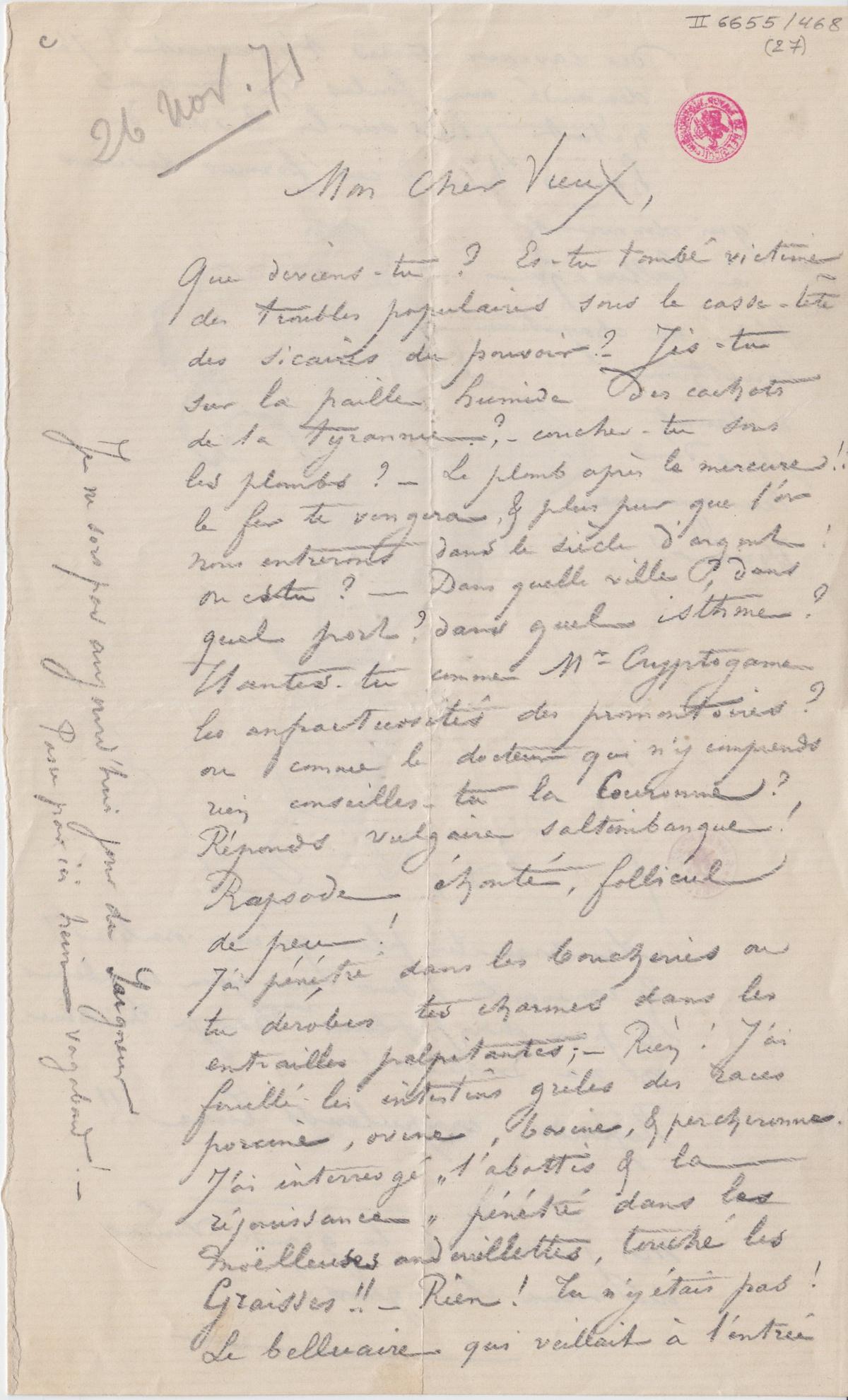 Illustration de la lettre