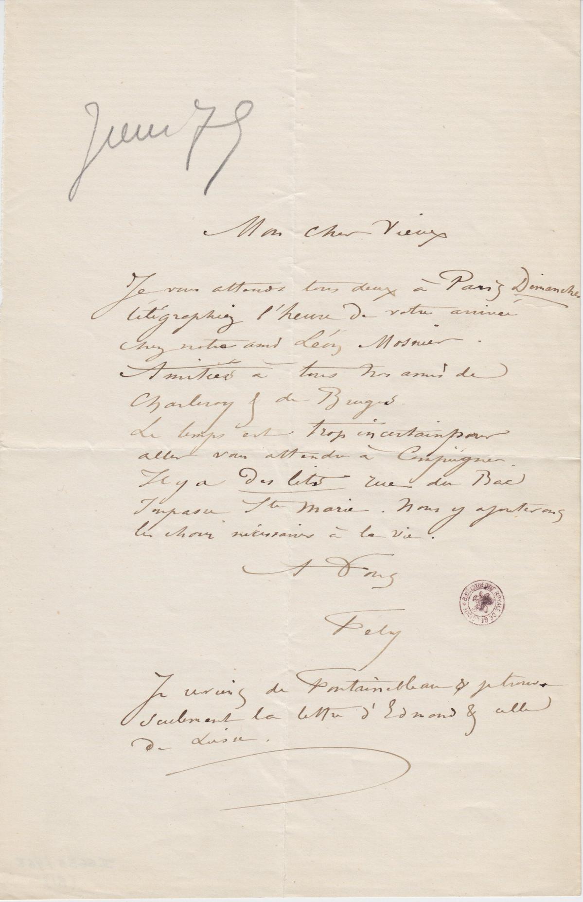 Illustration de la lettre