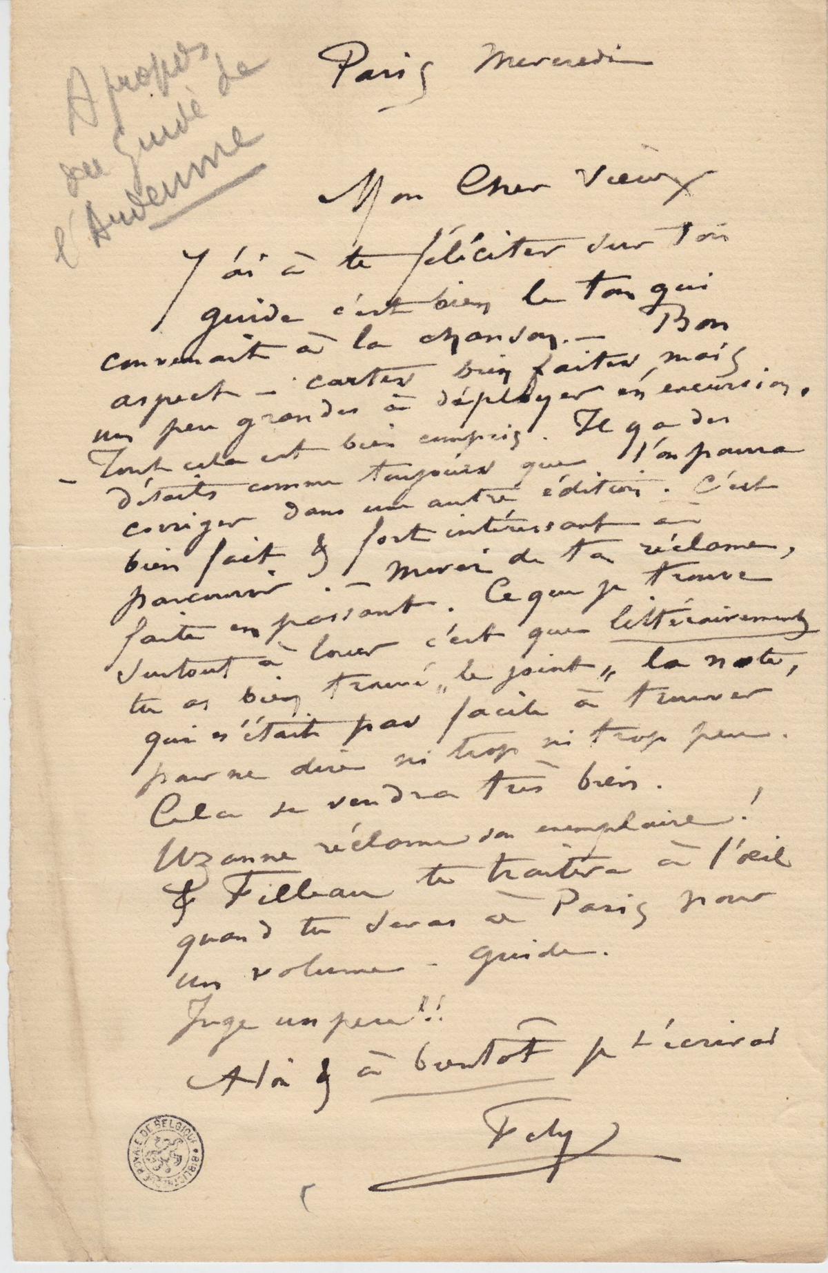 Illustration de la lettre