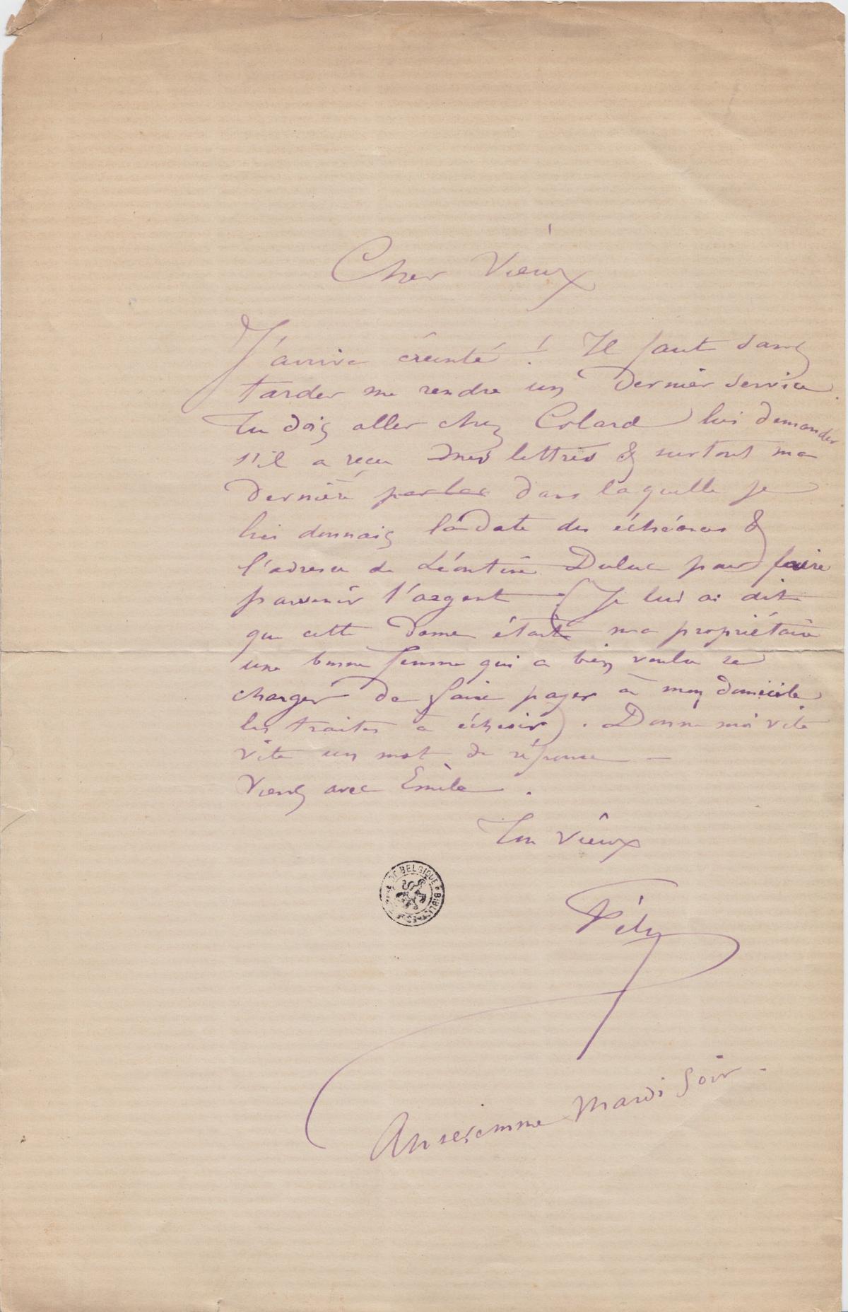 Illustration de la lettre