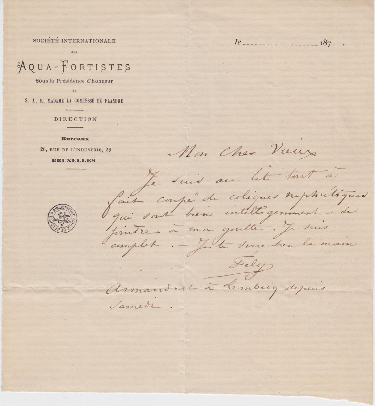 Illustration de la lettre