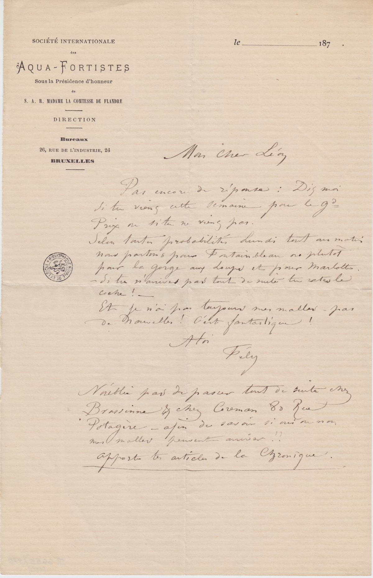 Illustration de la lettre