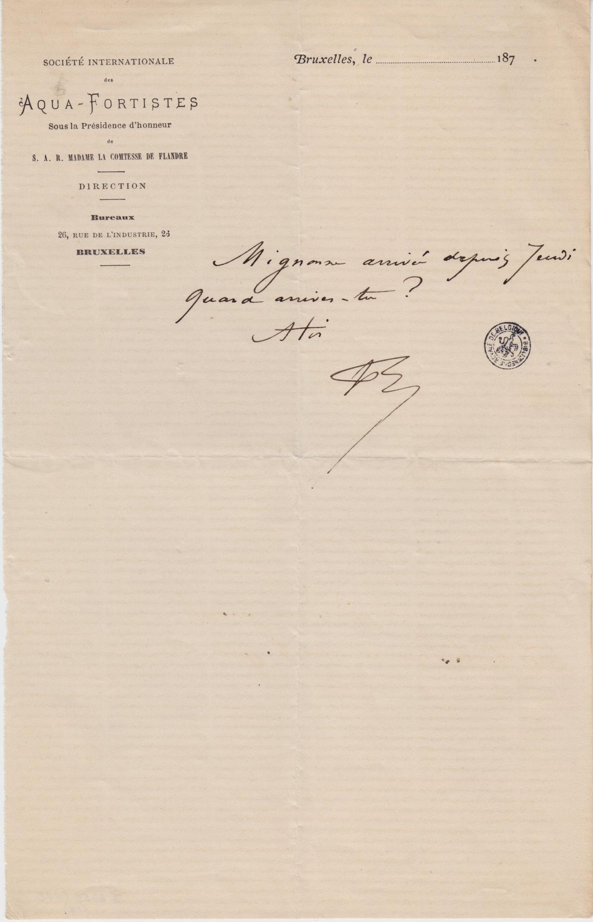Illustration de la lettre