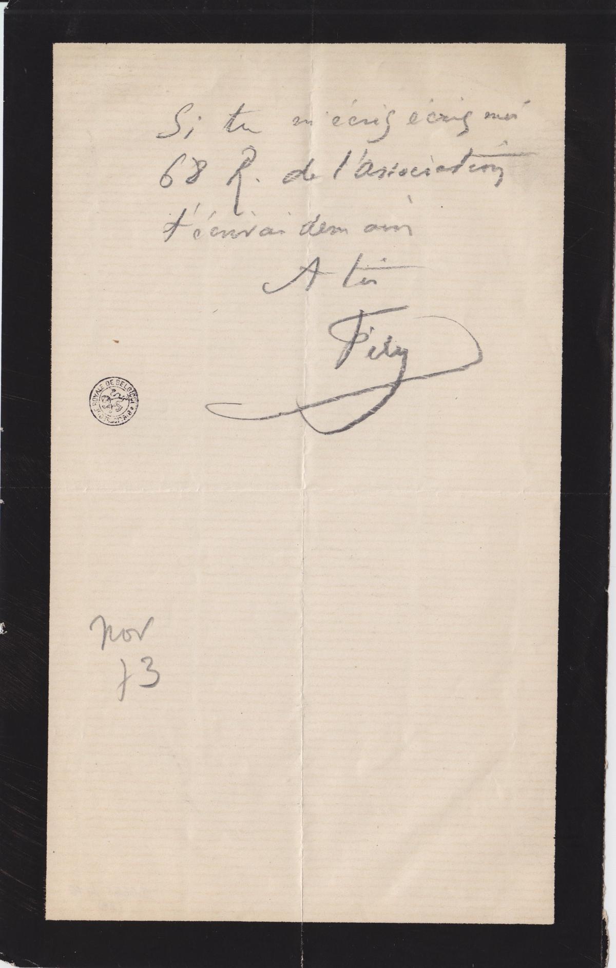 Illustration de la lettre