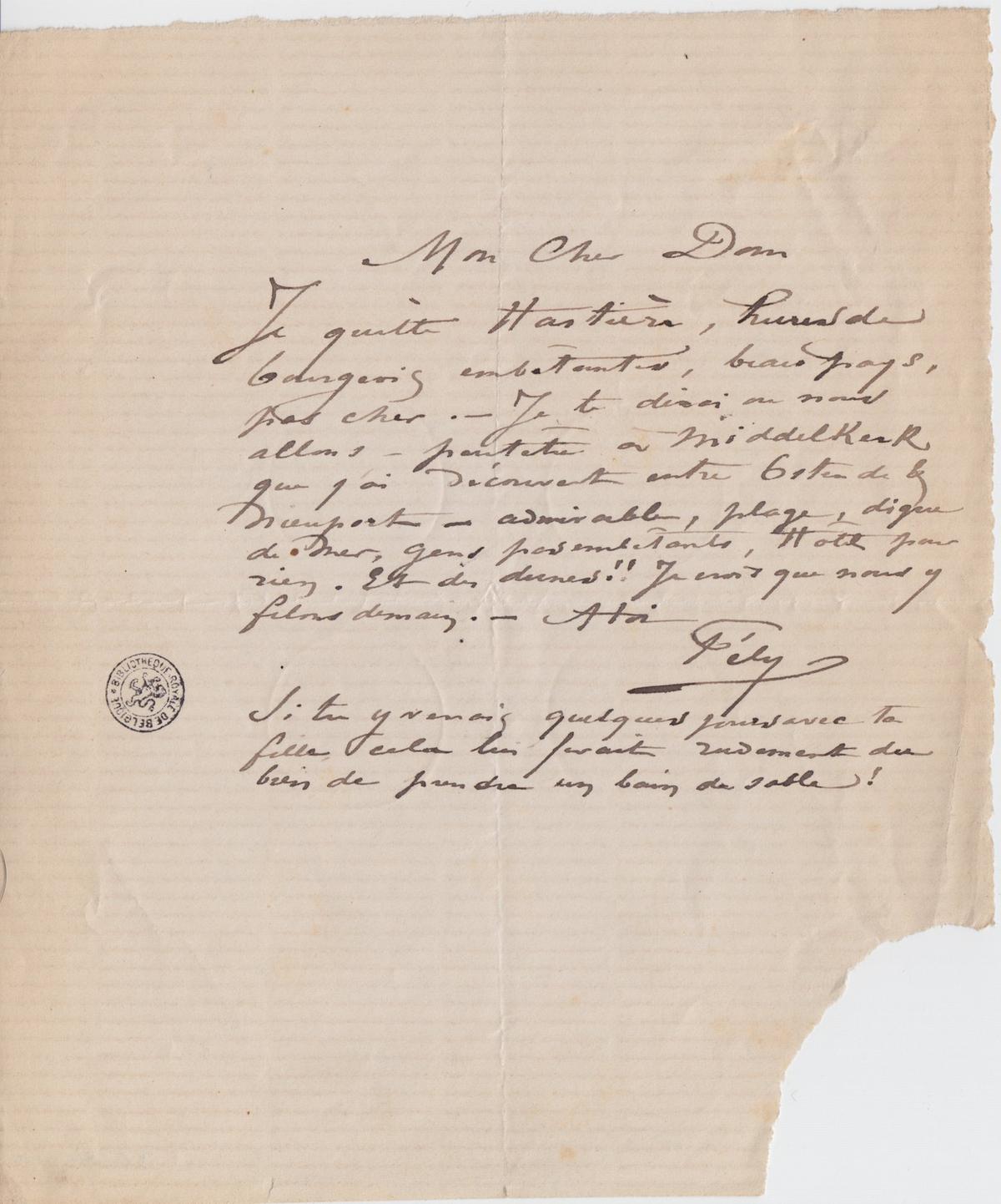 Illustration de la lettre