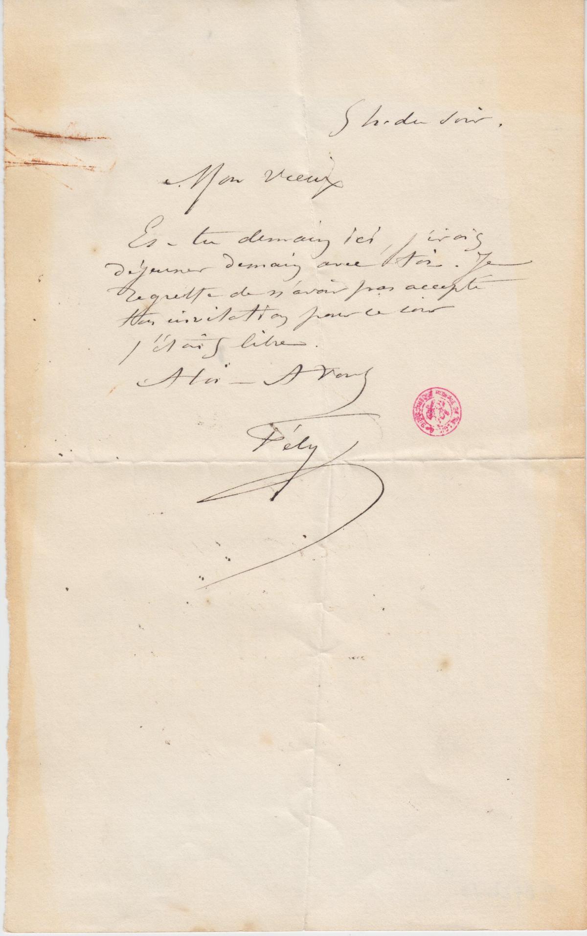 Illustration de la lettre