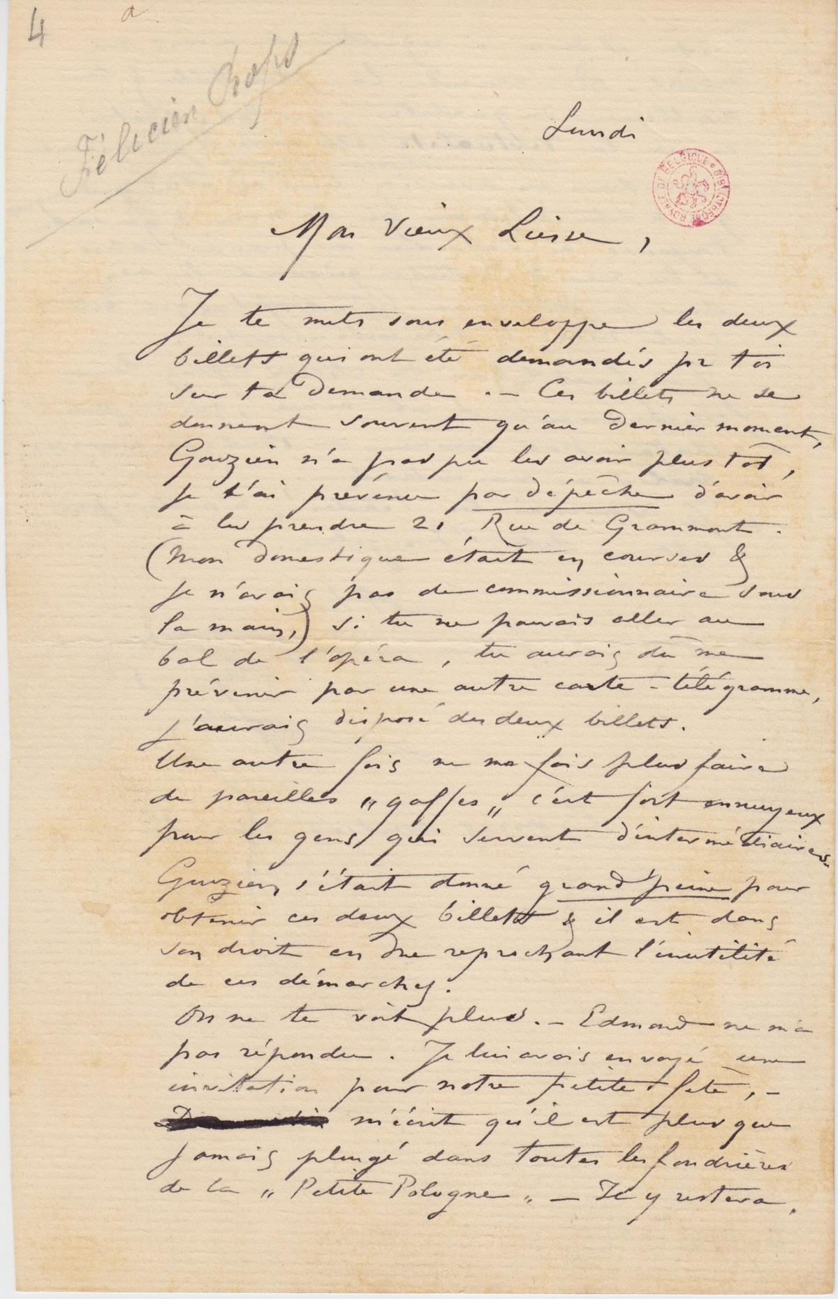 Illustration de la lettre