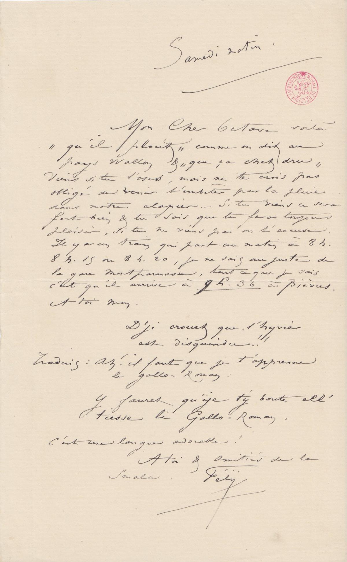 Illustration de la lettre