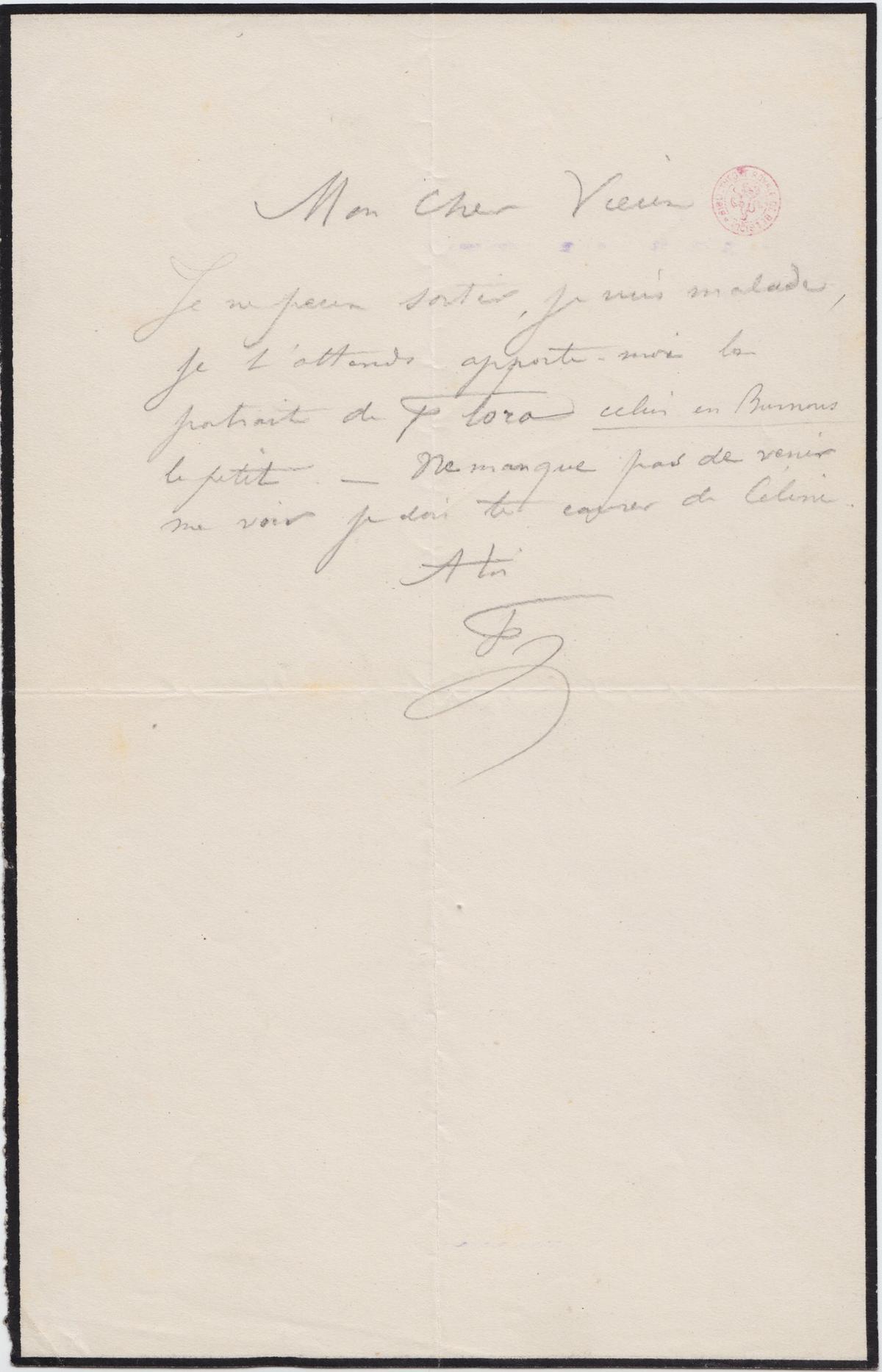 Illustration de la lettre