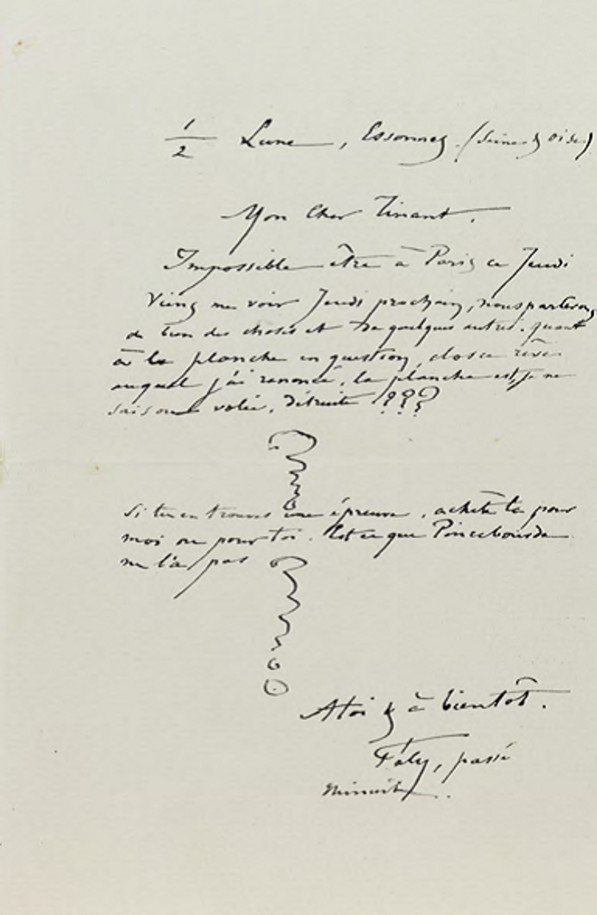 Illustration de la lettre