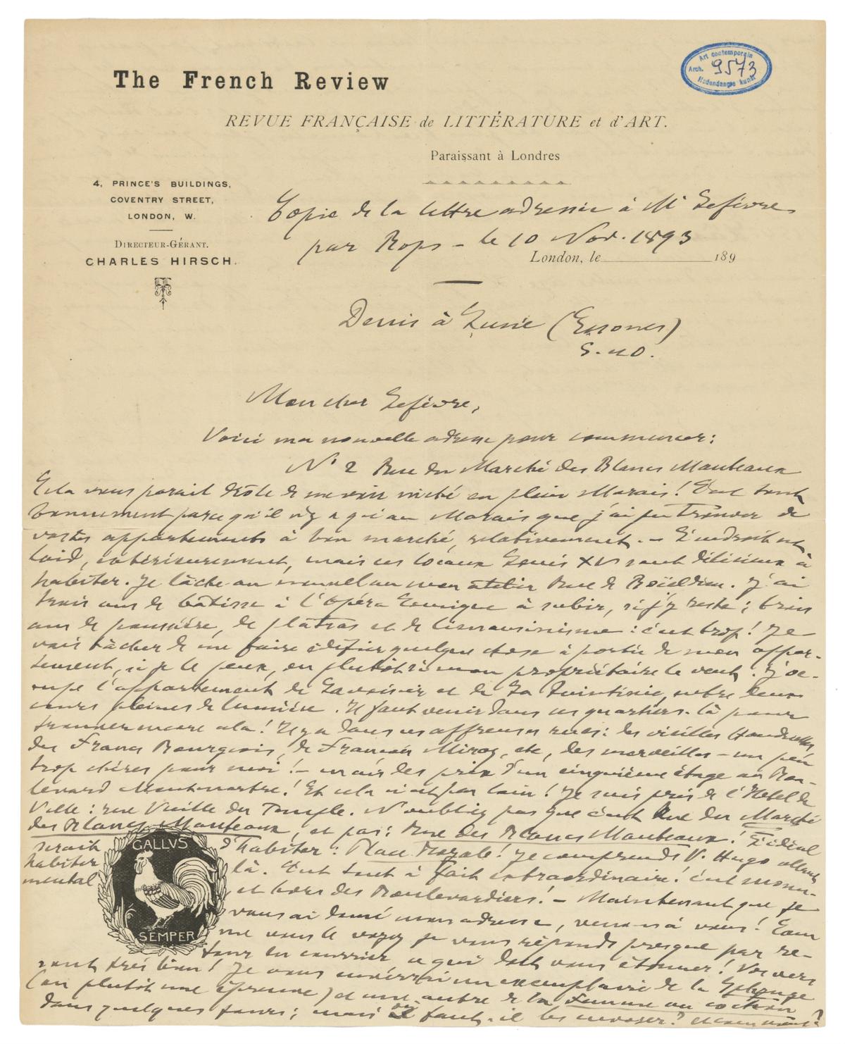 Illustration de la lettre