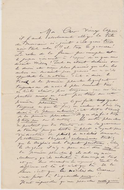 Lettre de Félicien Rops à Inconnu. s.l., 0000/00/00. Paris, Fondation Custodia, 1972/A/813