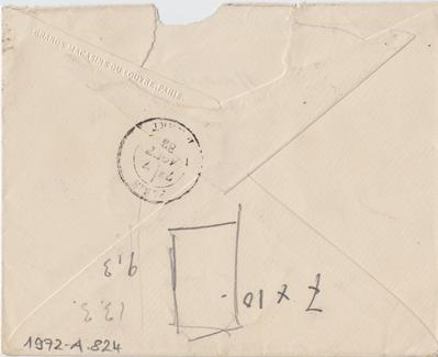 Lettre de Félicien Rops à Alfred Prunaire. s.l., 0000/00/00. Paris, Fondation Custodia, 1972/A823 et 1972/A/824