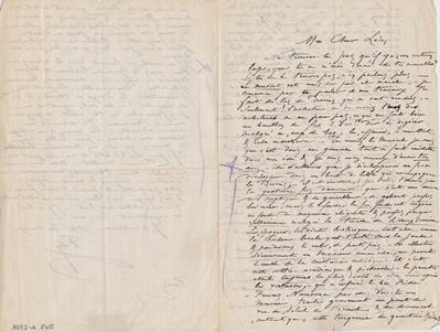 Lettre de Félicien Rops à Léon [Dommartin]. Paris, 0000/00/00. Paris, Fondation Custodia, 1972/A/845