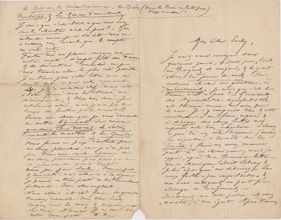Lettre de Félicien Rops à [Léon] Evely. s.l., 0000/00/00. Paris, Fondation Custodia, 2003/A/1257