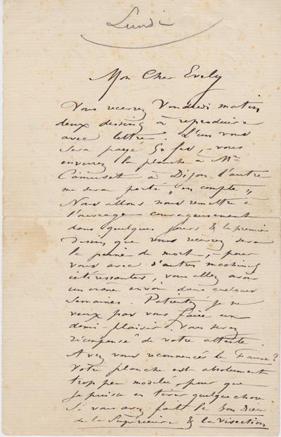 Lettre de Félicien Rops à [Léon] Evely. s.l., 0000/00/00. Paris, Fondation Custodia, 2003/A/1258