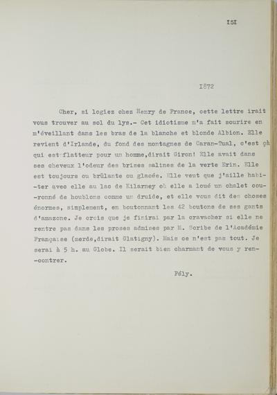 Copie non autographe réalisée par Lefebvre - Kunel de Félicien Rops à Inconnu. s.l., 1872/00/00. Bruxelles, Musées Royaux des Beaux-Arts de Belgique, 8811/t5/p151
