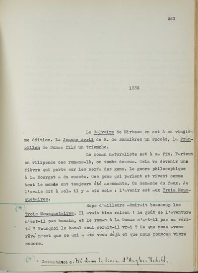 Copie non autographe d'un fragment réalisée par Lefebvre - Kunel de Félicien Rops à Inconnu. s.l., 1886/00/00. Bruxelles, Musées Royaux des Beaux-Arts de Belgique, 8811/t5/p281