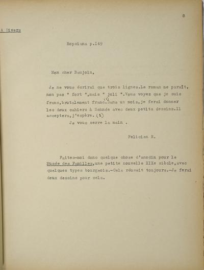 Copie non autographe réalisée par Lefebvre - Kunel de Félicien Rops à [Jules] Baujoin [Beaujoint]. s.l., 0000/00/00. Bruxelles, Musées Royaux des Beaux-Arts de Belgique, 8811/t5/p8