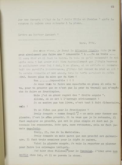 Copie non autographe réalisée par Lefebvre - Kunel de Félicien Rops à [Georges?] [Camuset?]. s.l., 1884/03/00. Bruxelles, Musées Royaux des Beaux-Arts de Belgique, 8812/t6/p63, 8812/t6/p64 et 8812/t6/p65