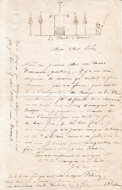 Lettre de Félicien Rops à Léon [Marcq]. s.l., 0000/00/00. Collection privée, CPD/5