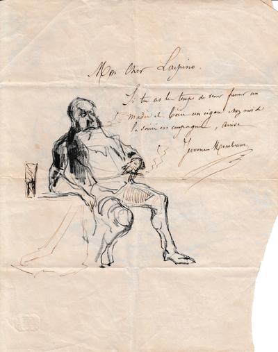 Lettre de Félicien Rops à [Léon] [Marcq]. s.l., 0000/00/00. Collection privée, CPD/9