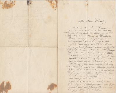 Lettre de Félicien Rops à Wicart. Bruxelles, 1872/02/24. Collection privée, CPEA/10
