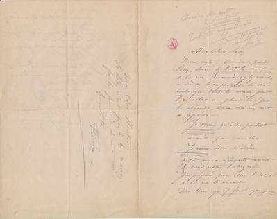 Lettre de Félicien Rops à Léon et Hector [Dommartin]. [Bruxelles], 0000/00/00. Bruxelles, Bibliothèque royale de Belgique, II/6655/470/20