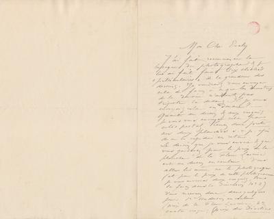 Lettre de Félicien Rops à [Léon] Evely. s.l., 0000/00/00. Bruxelles, Bibliothèque royale de Belgique, III/215/10/13