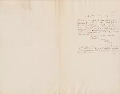 Lettre de Félicien Rops à Edmond Lambrichs. s.l., 0000/00/00. Bruxelles, Bibliothèque royale de Belgique, III/215/11/23