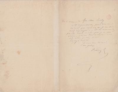 Lettre de Félicien Rops à [Léon] Evely. s.l., 0000/00/00. Bruxelles, Bibliothèque royale de Belgique, III/215/6/17
