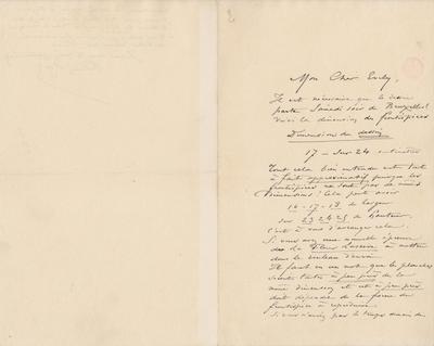 Lettre de Félicien Rops à [Léon] Evely. s.l., 0000/00/00. Bruxelles, Bibliothèque royale de Belgique, III/215/6/30