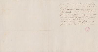 Lettre de Félicien Rops à Inconnu. s.l., 0000/00/00. Bruxelles, Bibliothèque royale de Belgique, III/215/6/34