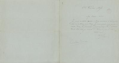 Lettre de Félicien Rops à Inconnue. s.l., 1896/02/01. Bruxelles, Bibliothèque royale de Belgique, III/215/7/2