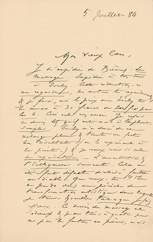 Mon vieux Camusard…  : mise en dépôt d’une dizaine de lettres de Félicien Rops